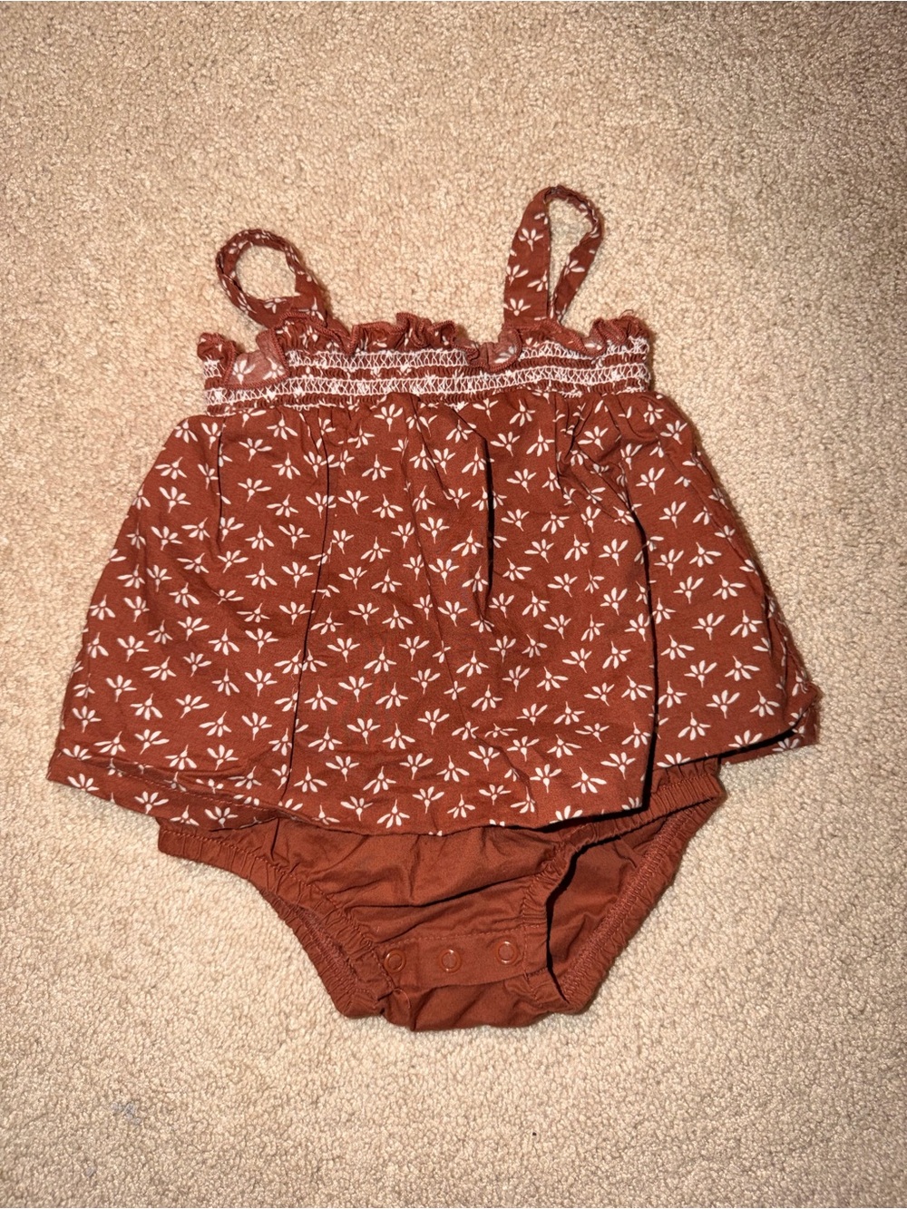 Carter's Rust Floral Bubble
